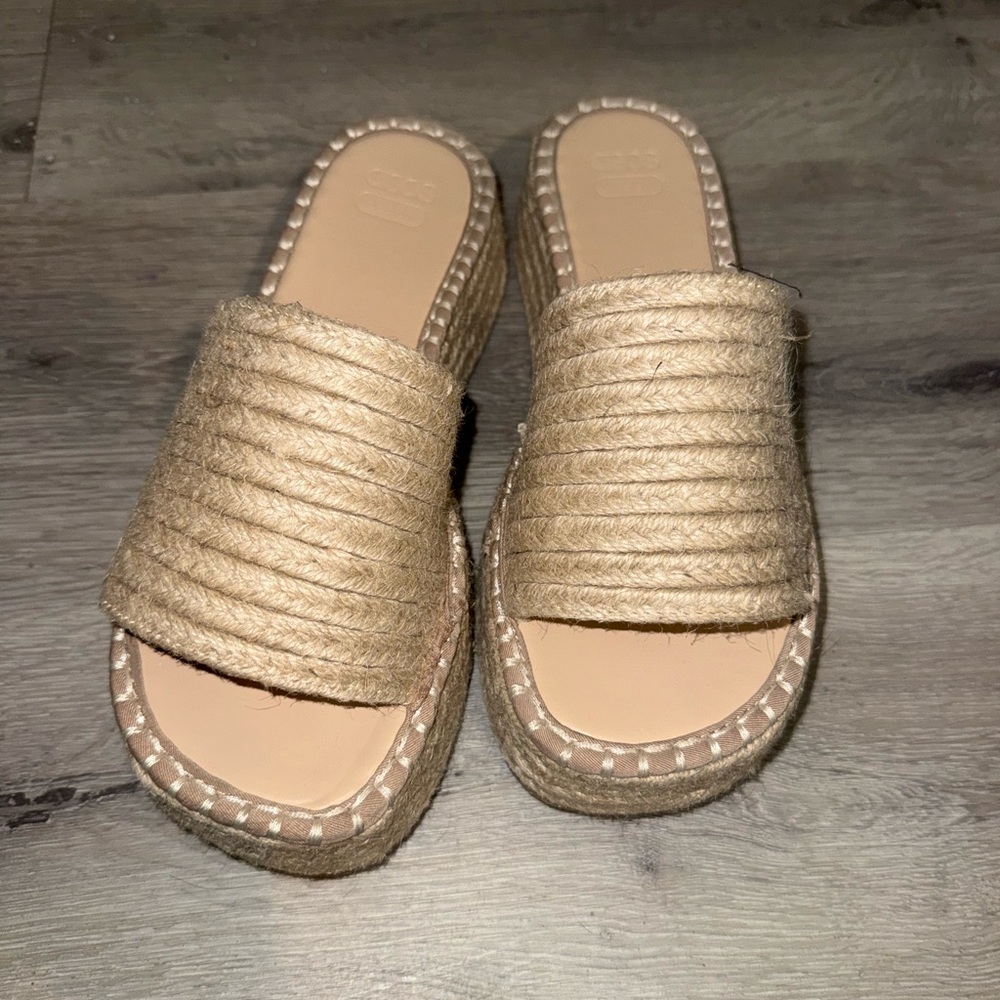 ASOS Beige Espadrille Slide Sandals